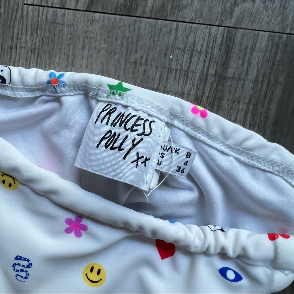 Princess Polly White Multi-Color Dot Wrap Bikini Set - Picture 6 of 8